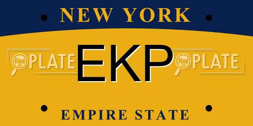 EKP New York License Plate