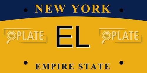 EL New York License Plate