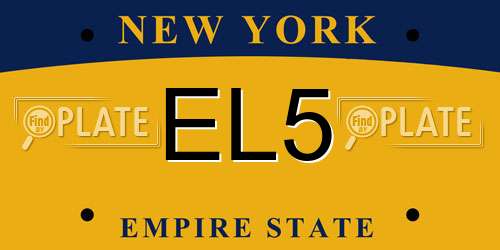 EL5 New York License Plate