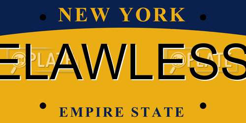 ELAWLESS New York License Plate