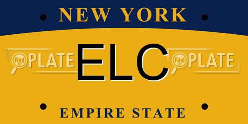 ELC New York License Plate