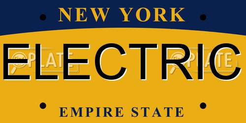 ELECTRIC New York License Plate