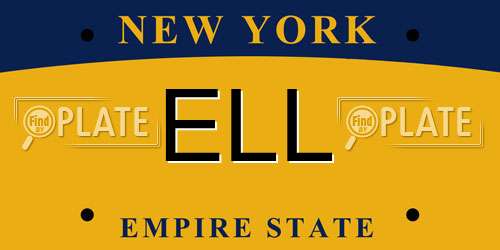 ELL New York License Plate