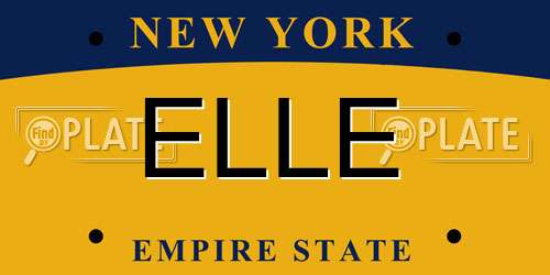ELLE New York License Plate
