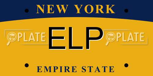 ELP New York License Plate