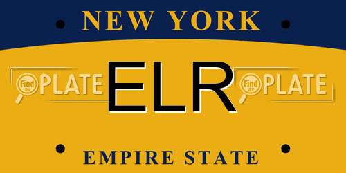 ELR New York License Plate