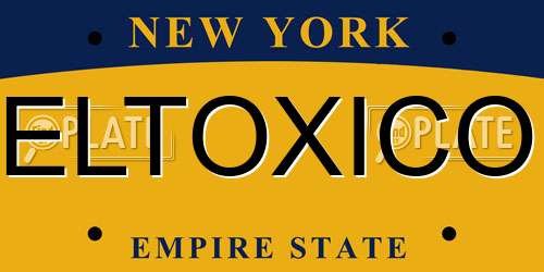 ELTOXICO New York License Plate