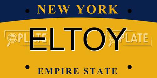 ELTOY New York License Plate