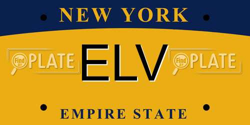 ELV New York License Plate