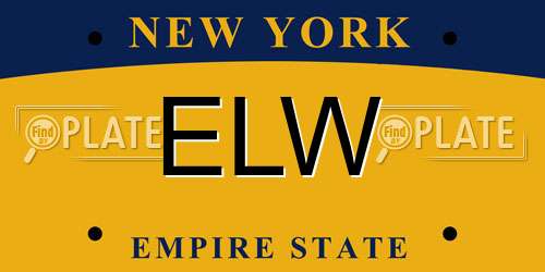 ELW New York License Plate