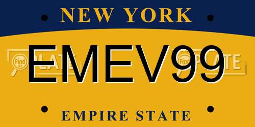 EMEV99 New York License Plate