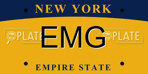 EMG New York License Plate