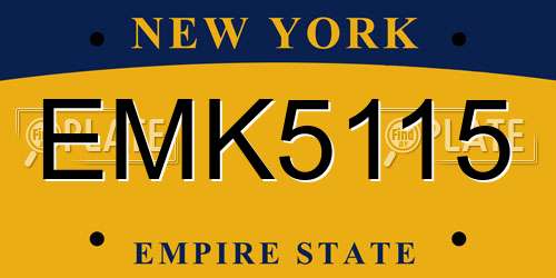 EMK5115 New York License Plate