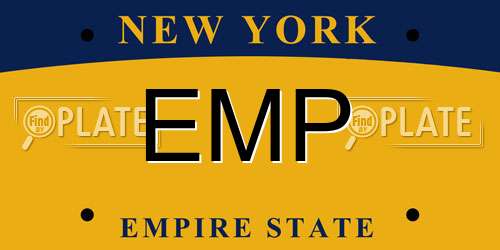 EMP New York License Plate