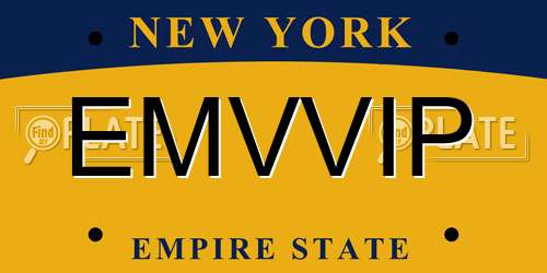EMVVIP New York License Plate