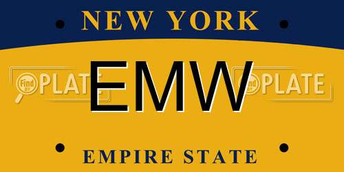 EMW New York License Plate
