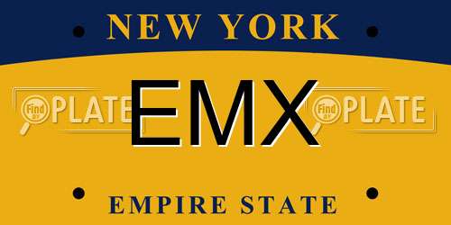 EMX New York License Plate