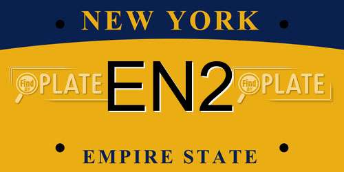 EN2 New York License Plate