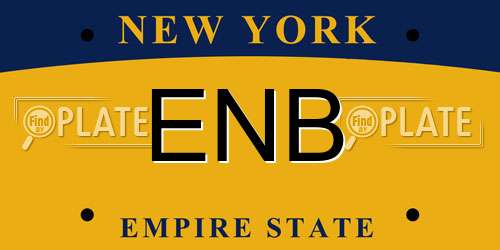 ENB New York License Plate
