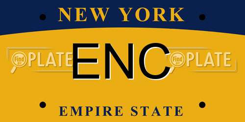 ENC New York License Plate