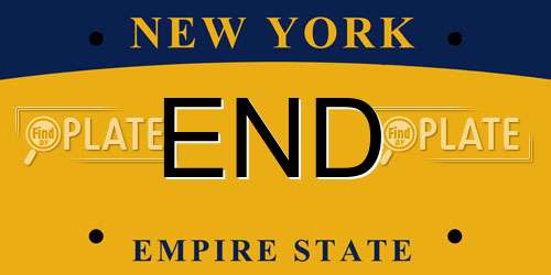 END New York License Plate