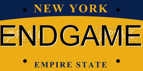 ENDGAME New York License Plate