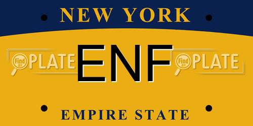 ENF New York License Plate