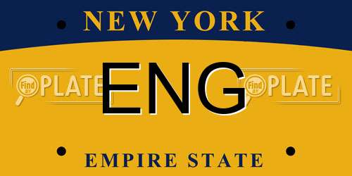 ENG New York License Plate