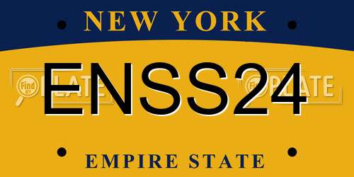ENSS24 New York License Plate