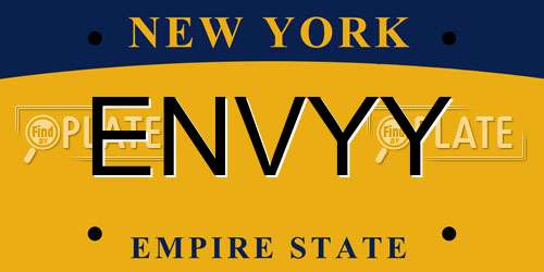 ENVYY New York License Plate