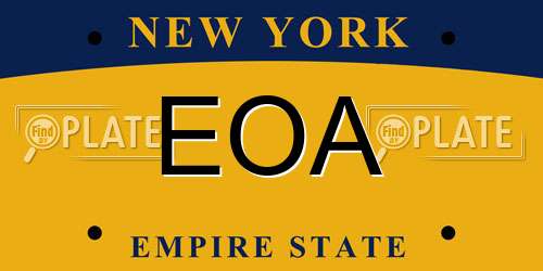 EOA New York License Plate