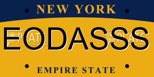 EODASSS New York License Plate