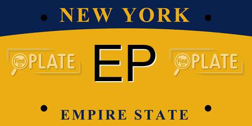 EP New York License Plate