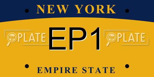 EP1 New York License Plate
