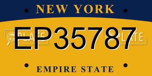 EP35787 New York License Plate