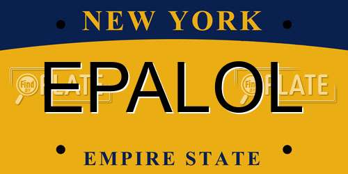 EPALOL New York License Plate