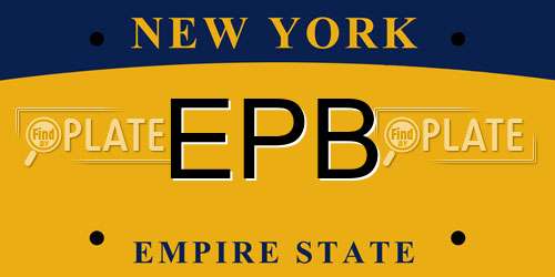 EPB New York License Plate