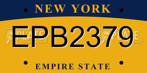 EPB2379 New York License Plate