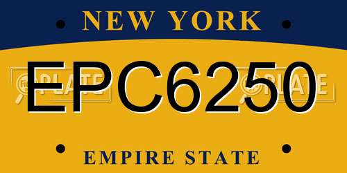 EPC6250 New York License Plate