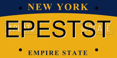 EPESTST New York License Plate