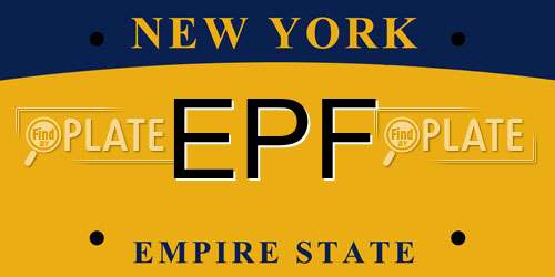 EPF New York License Plate
