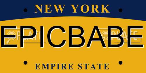 EPICBABE New York License Plate