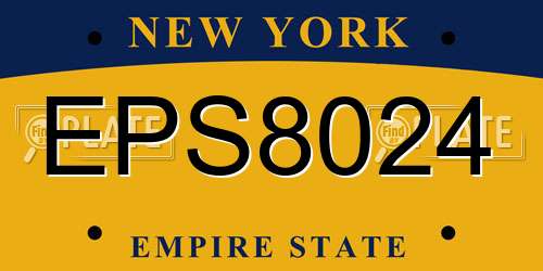 EPS8024 New York License Plate