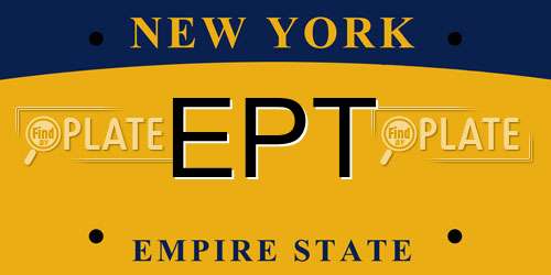 EPT New York License Plate
