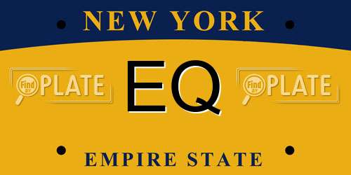 EQ New York License Plate