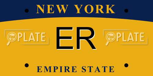 ER New York License Plate