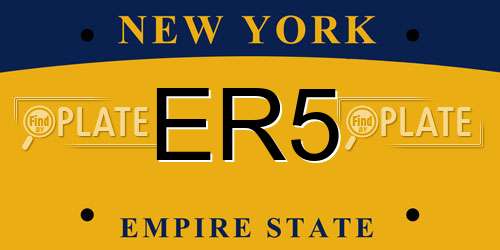 ER5 New York License Plate