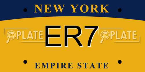 ER7 New York License Plate