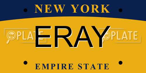 ERAY New York License Plate