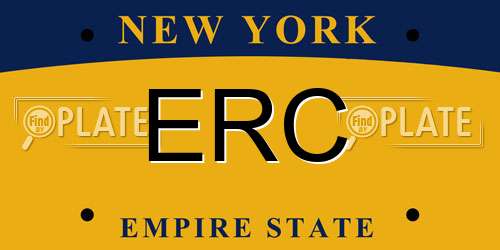 ERC New York License Plate